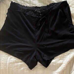 Torrid Black Rayon Shorts with Drawstring